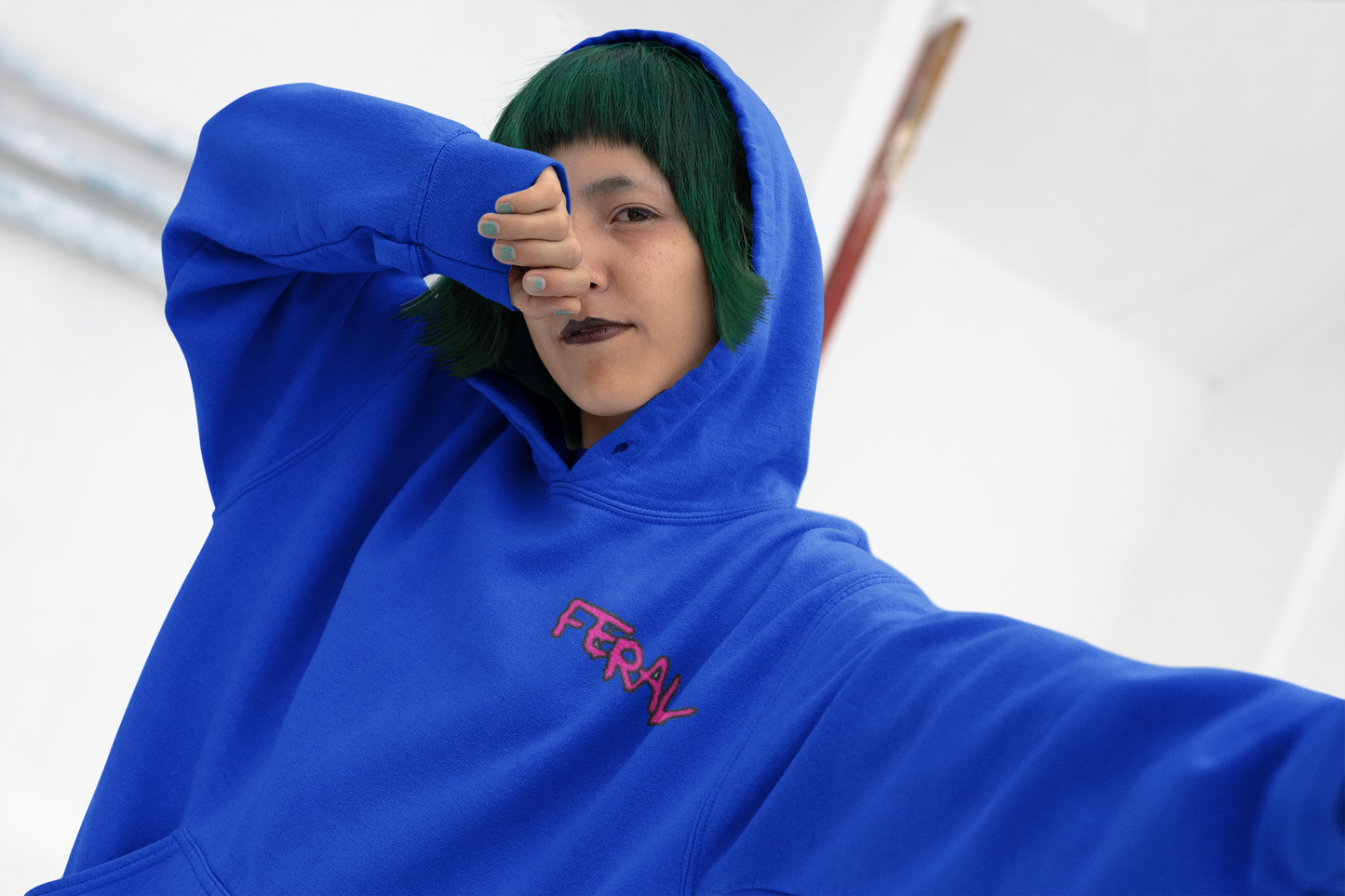 FERAL® Streetwear Hoodie – Embroidered Logo