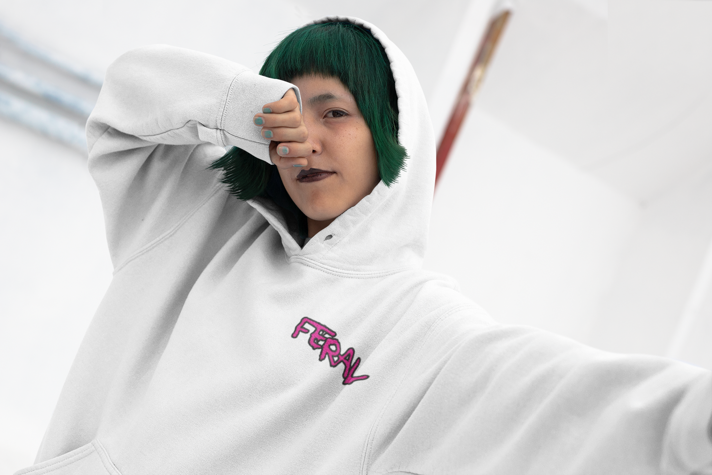 FERAL® Streetwear Hoodie – Embroidered Logo