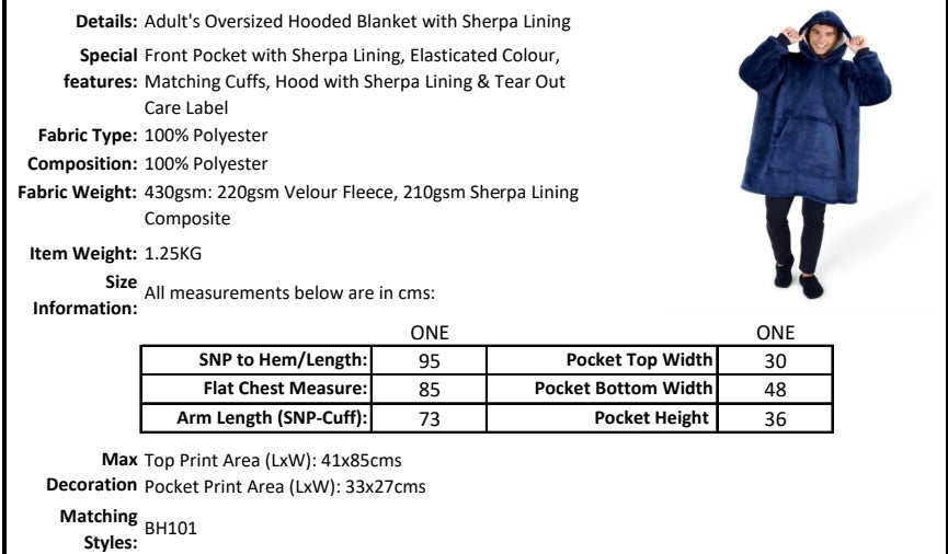 Oversized fleece hoodie with embroidered logo