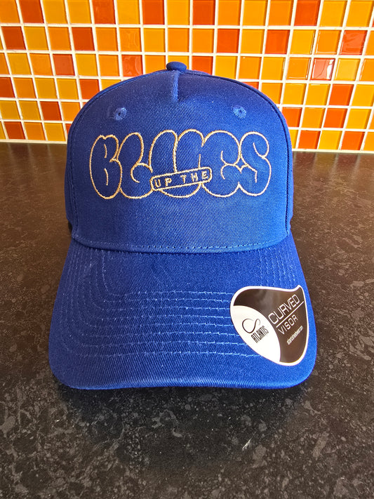 Up the blues bubble text hat