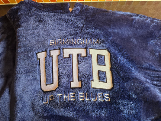 Oversized fleece hoodie with embroidered logo